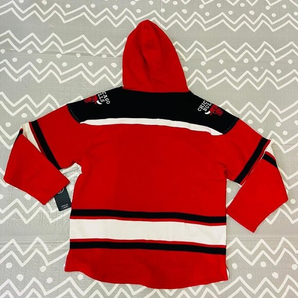 Vintage retro 47 brand chicago bulls lacer laced hoodie embroidered jacket - Picture 6 of 6